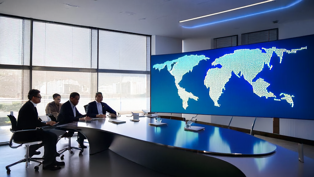 Business professionals discussing the application of AI customer prediction models in export trade