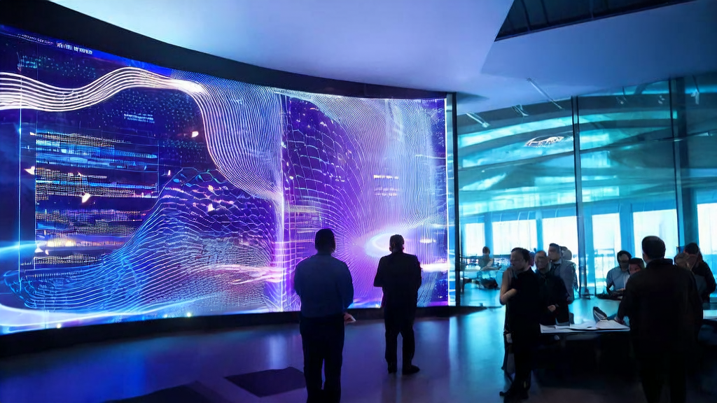 Data scientists analyzing customer data using AI prediction models in a modern office