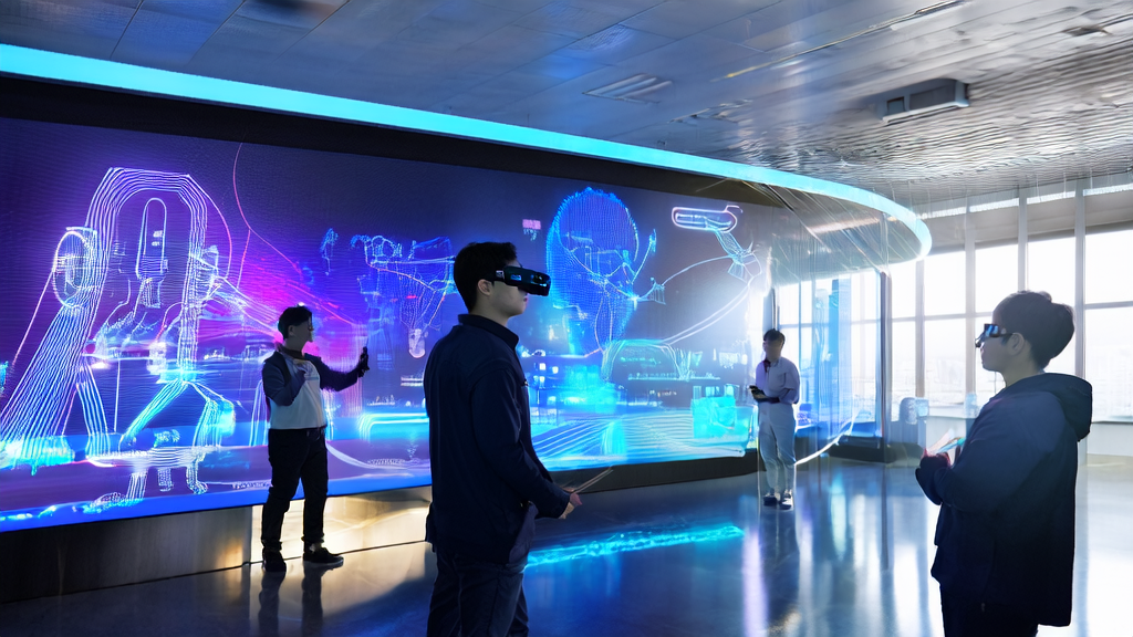 AI customer prediction model and multimodal application “Ling Guang“ in a futuristic office