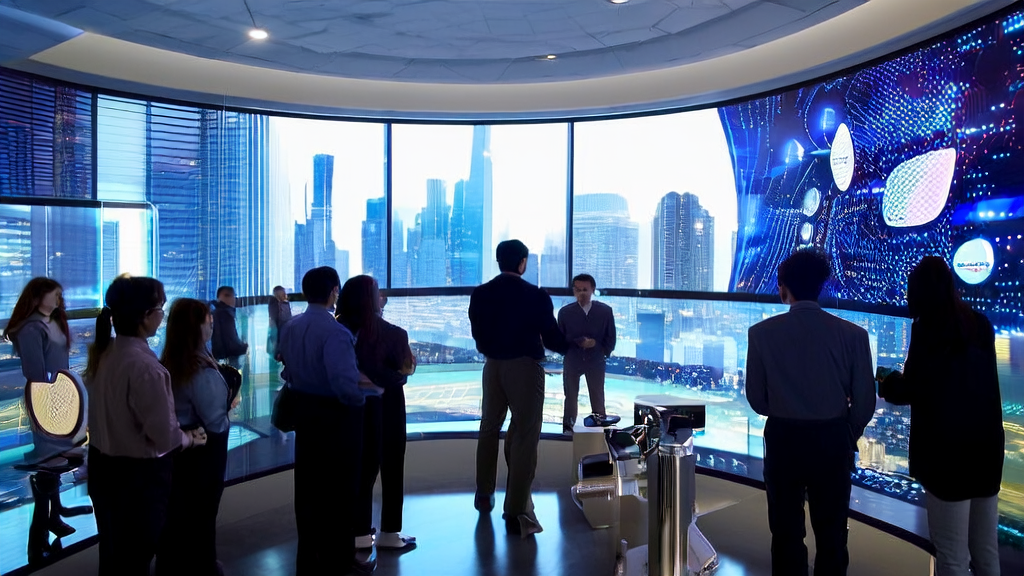 智能办公室中展示AI客户预测模型和蚂蚁数科智能体联合解决方案