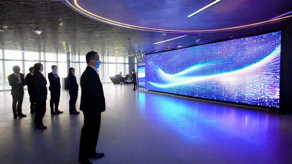 外贸企业负责人使用昆仑万维SkyReels V3模型分析客户数据，背景是高效运作的服务器和阳光照耀下的现代化办公室。