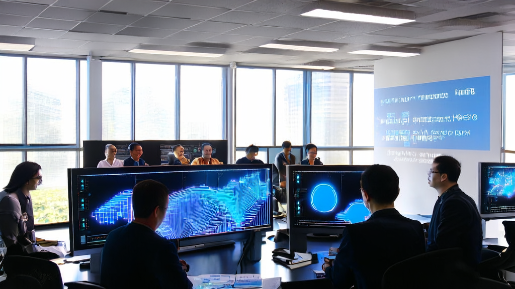 数据科学家在办公室讨论AI客户预测模型