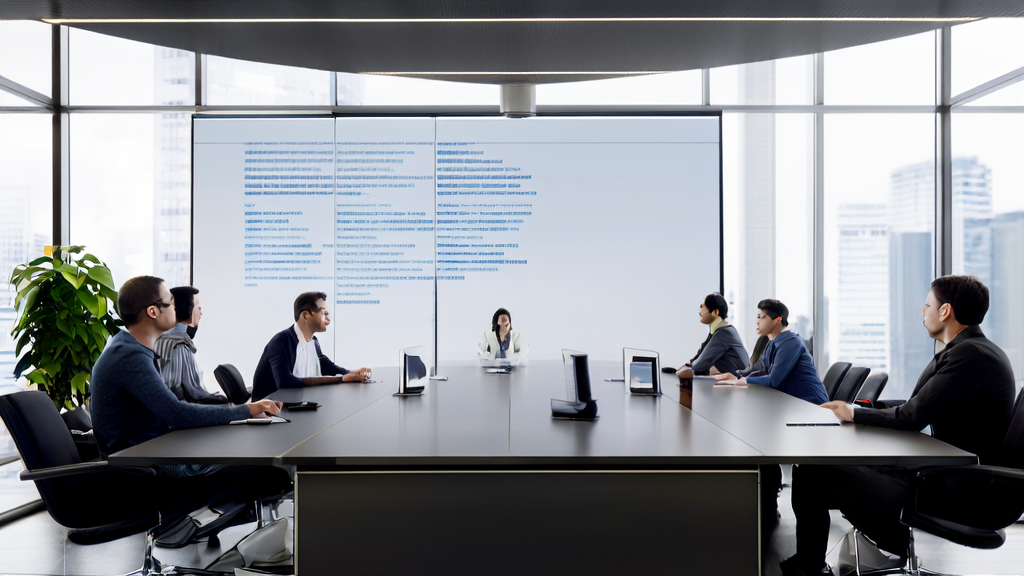 Modern office meeting with employees using DingTalk A1 AI recorder for efficient discussions