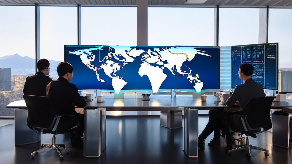 Office workers discussing AI customer prediction model in a modern office