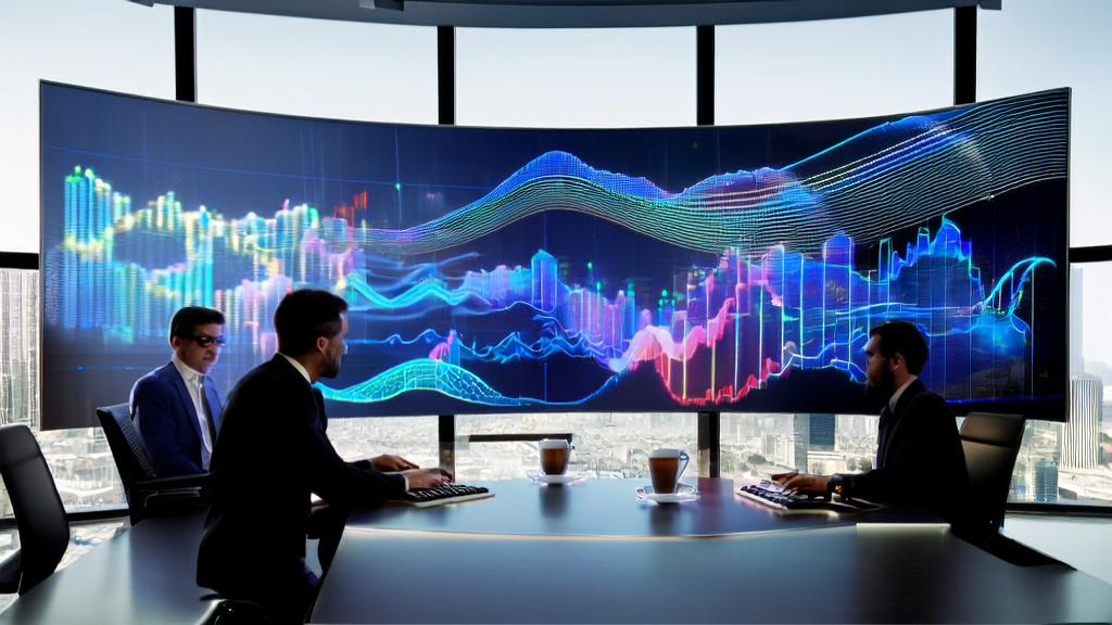 数据科学家在现代化办公室中使用AI客户预测模型进行精准获客分析