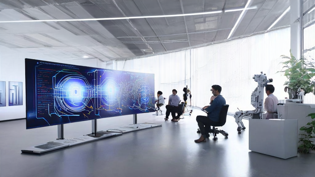 现代办公室中员工使用AI客户预测模型进行数据分析和优化邮件营销策略