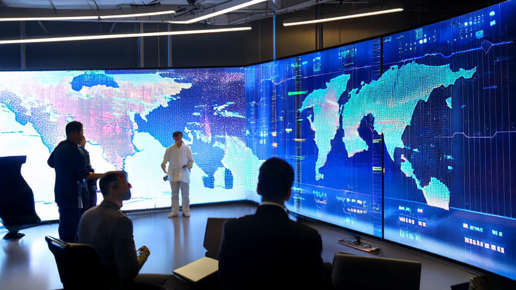 Data scientists using AI customer prediction model to optimize acquisition strategies, with Claude analyzing customer data in real-time