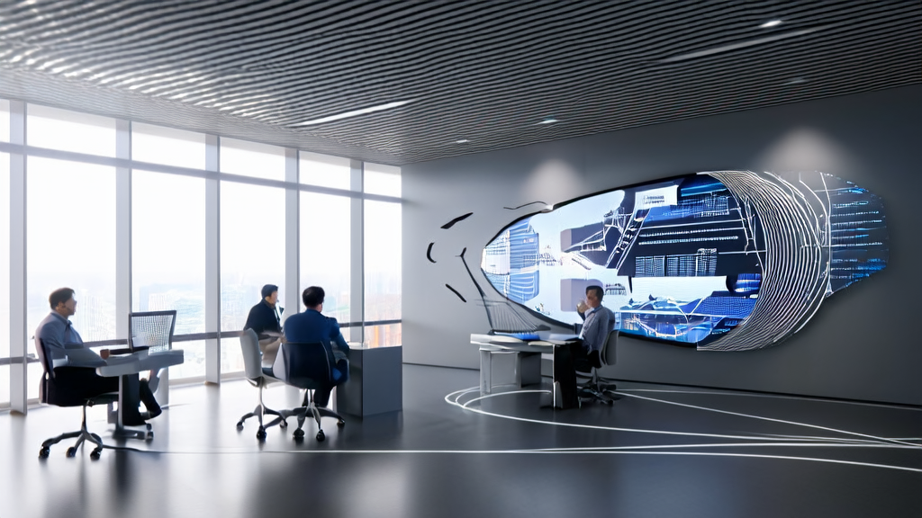 技术人员正在分析AI客户预测模型的数据，以优化营销策略，降低获客成本，提高转化率。