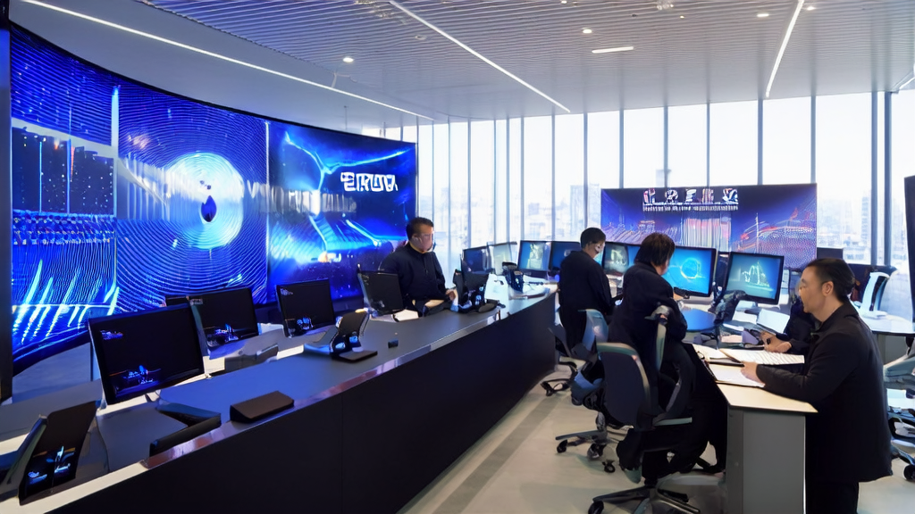 Modern office scene utilizing AI customer prediction model for precise acquisition