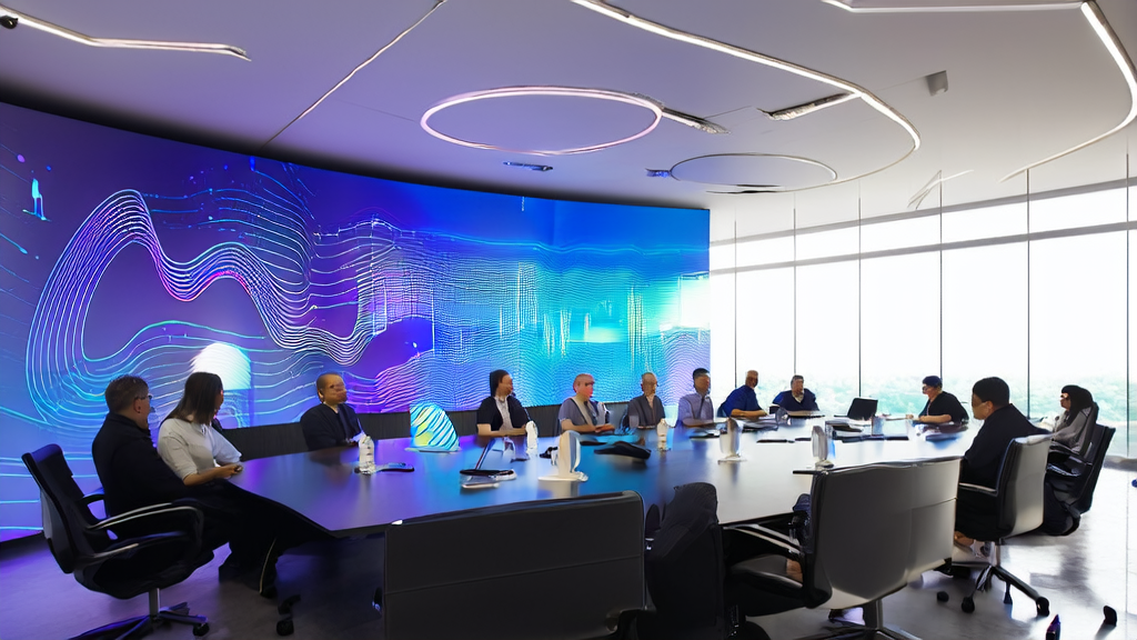 An office scene showcasing the application of AI customer prediction model, emphasizing precise customer screening for efficient growth