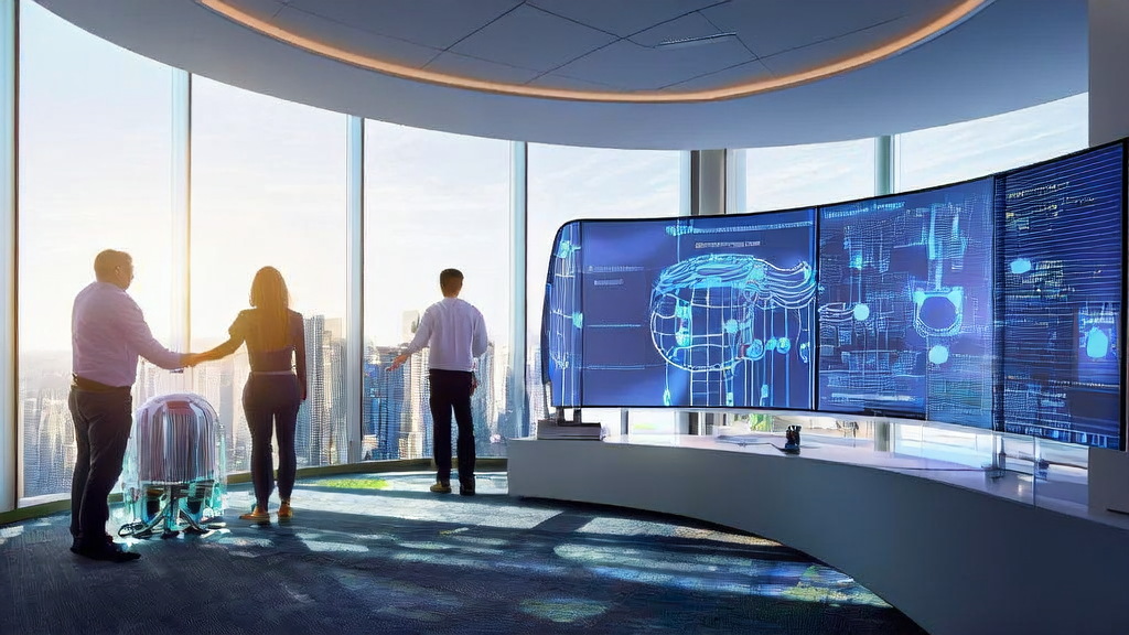 Data scientists analyzing AI customer prediction models in an office to improve precise customer acquisition efficiency