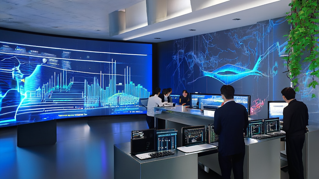 使用AI客户预测模型精准筛选高价值客户的现代办公室场景