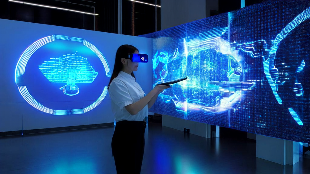 Data scientists in a futuristic office using AI customer prediction models and Alibaba Qwen's Deep Research tool for hyper-personalized email marketing planning