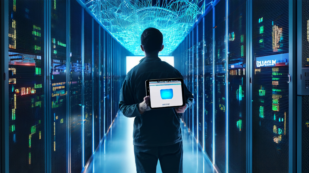 AI data cleaning combined with Kimi K2 Turbo, showcasing efficient data processing in a modern data center