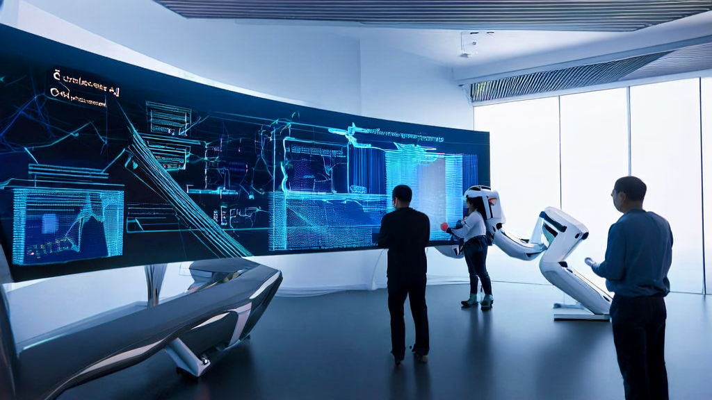 Workplace scene of AI data collection and privacy protection