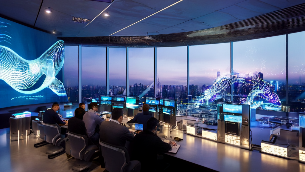 Modern office scene showcasing data analysis of Grok taking over social media ad placements