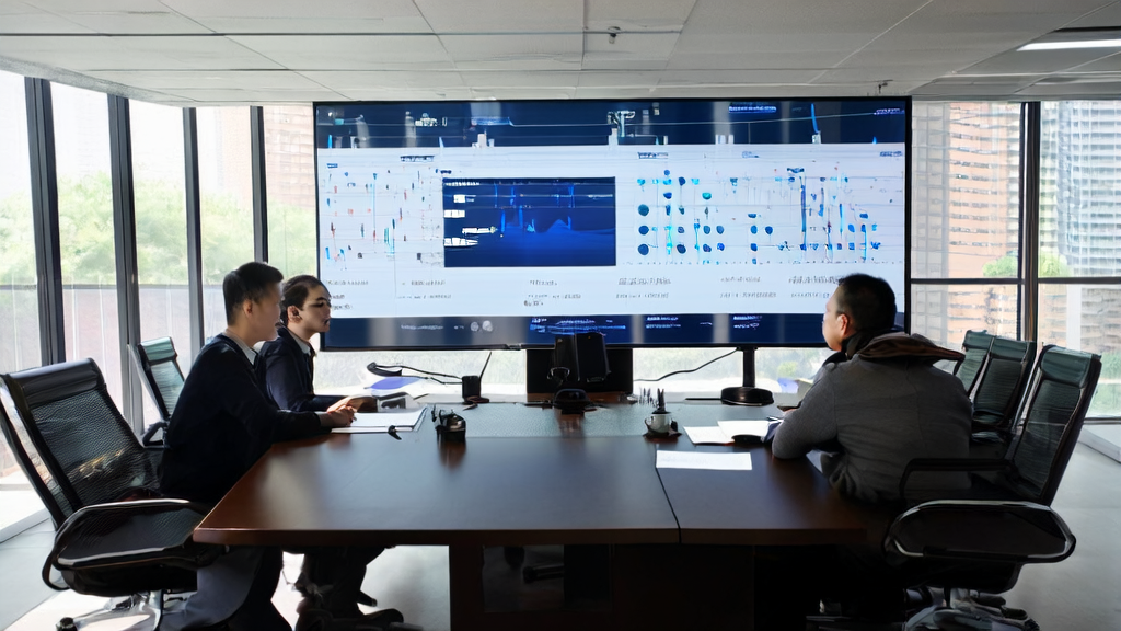 In a modern office bathed in sunlight, employees are working efficiently using DingTalk ONE and the smart recording device DingTalk A1 for customer data processing.