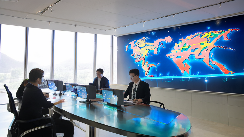 In a modern office, entrepreneurs are using SenseTime Seko 2.0 to explore AI-driven customer acquisition solutions