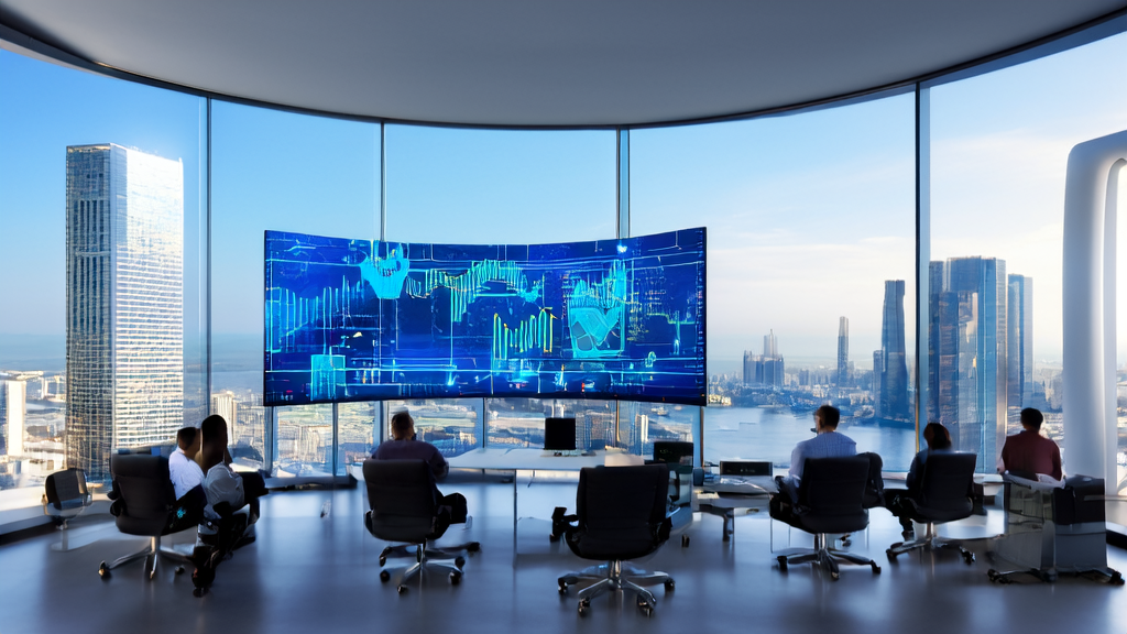 Modern business using AI technology for data analysis and acquisition strategy optimization