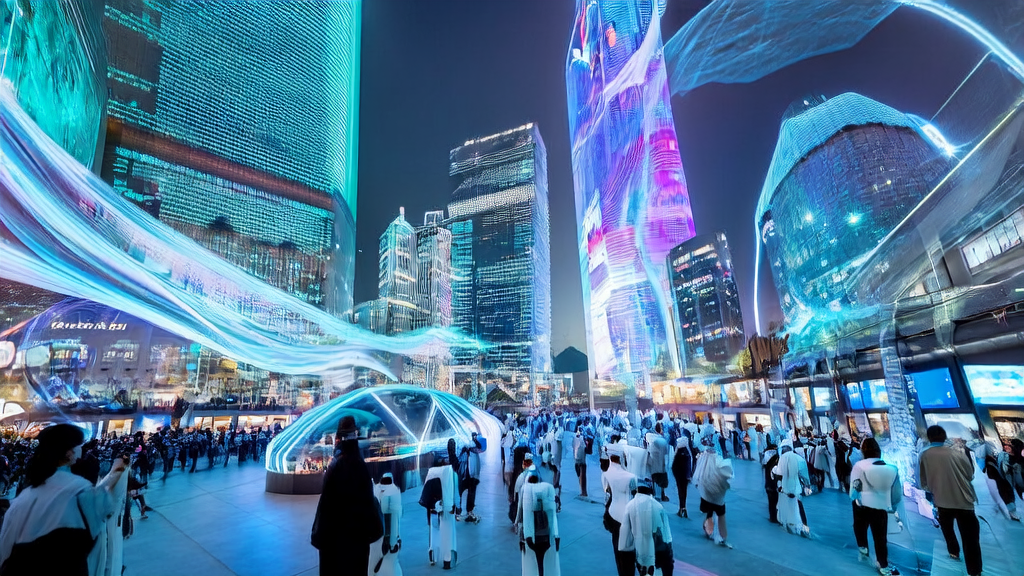 Display of AI-driven advertising system and robot rental platform