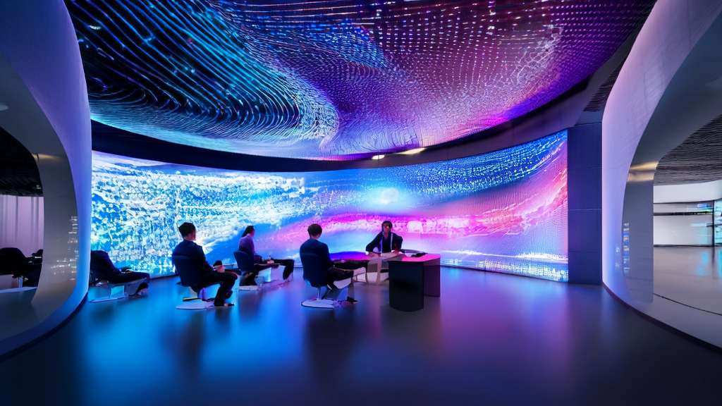 Modern digital marketing center showcasing AI-driven advertising strategies and data analysis