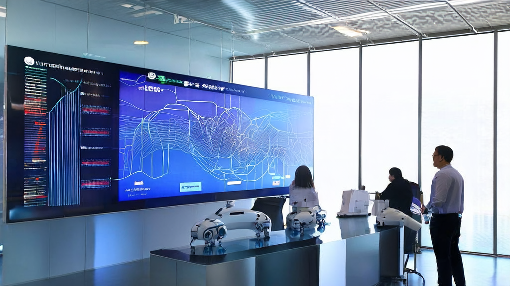 阳光明媚的办公室里,数据科学家们正在利用AI技术优化广告投放,墙上的思维导图展示了从数据收集到精准获客的流程,角落里的智能机器人正在进行高效的小模型训练。