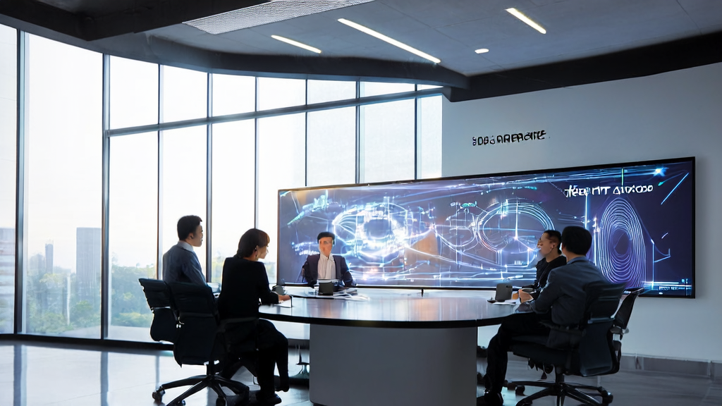 In a modern office, employees are discussing AI-driven content marketing strategies to more accurately reach target customer groups.