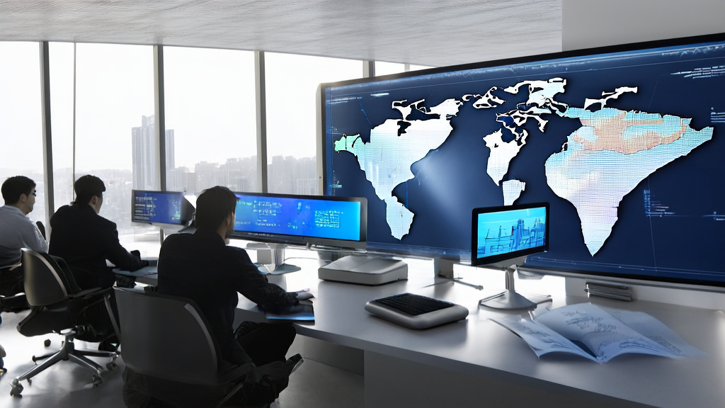 An AI-driven cross-border commerce marketing team using the Seed-X model for global market analysis and customer engagement