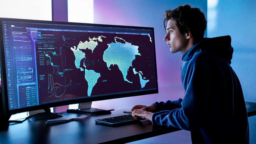 利用AI技术优化跨境电商销售策略的现代化办公室场景