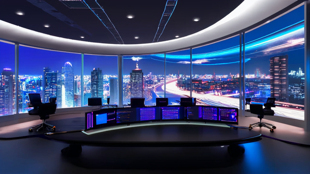 AI-driven cross-border eCommerce acquisition: A scene of a programmer working in a modern office using AI tools for efficient conversion