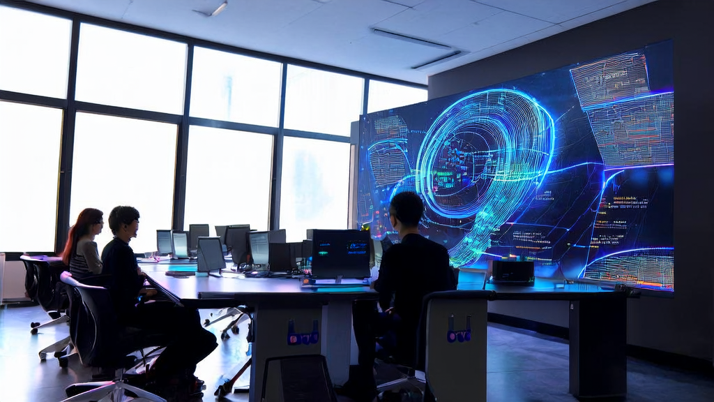 A modern office illuminated by sunlight, showcasing how AI technology optimizes cross-border e-commerce marketing