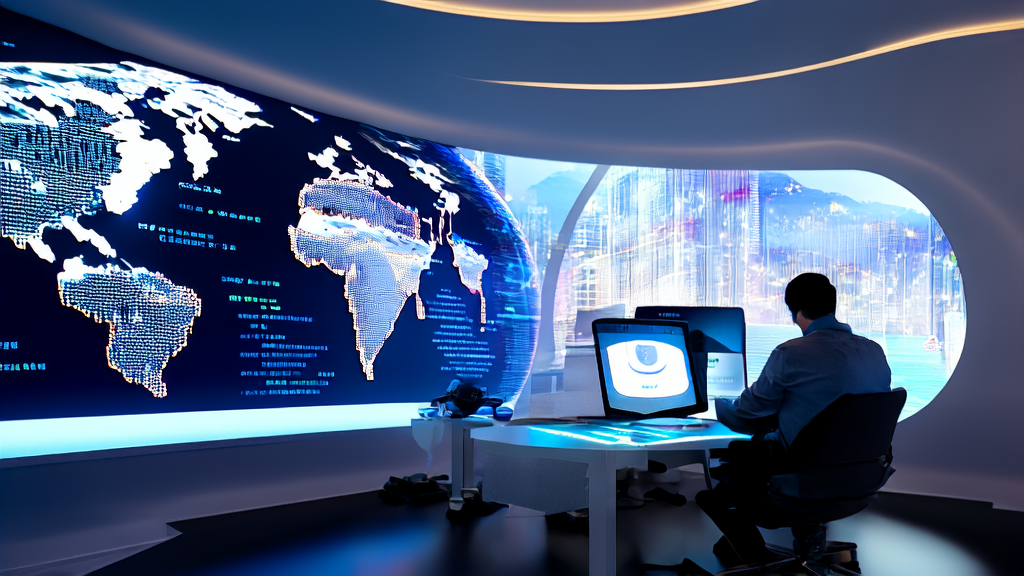 未来办公室中程序员调试AI算法优化跨境电商邮件营销效果