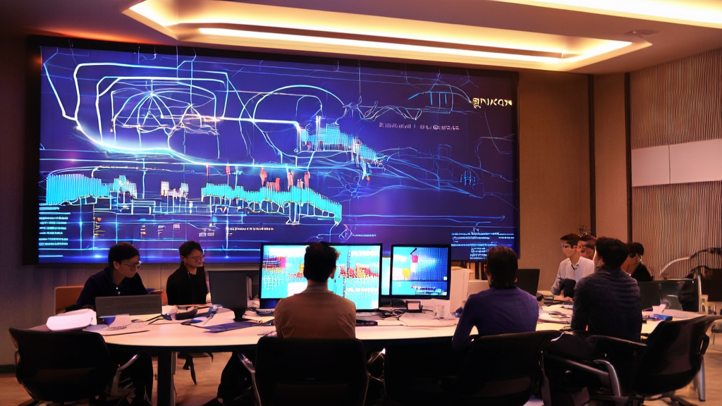 AI-driven customer acquisition solutions are accelerating corporate digital transformation, showcasing a modern office where professionals use AI technology to optimize customer acquisition processes.