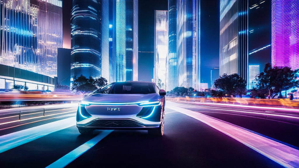 Harbor Dragon intelligent driving car on the road, showcasing new trends in AI-driven customer acquisition