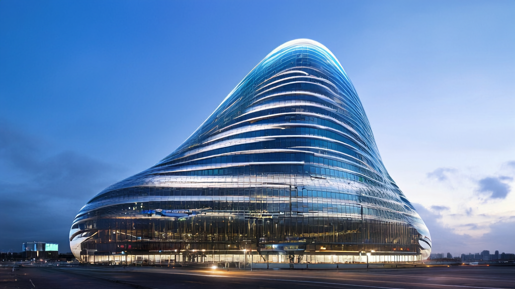 In a futuristic city skyscraper, AI technology is transforming cross-border e-commerce operations by enabling precise ad targeting and cost optimization.