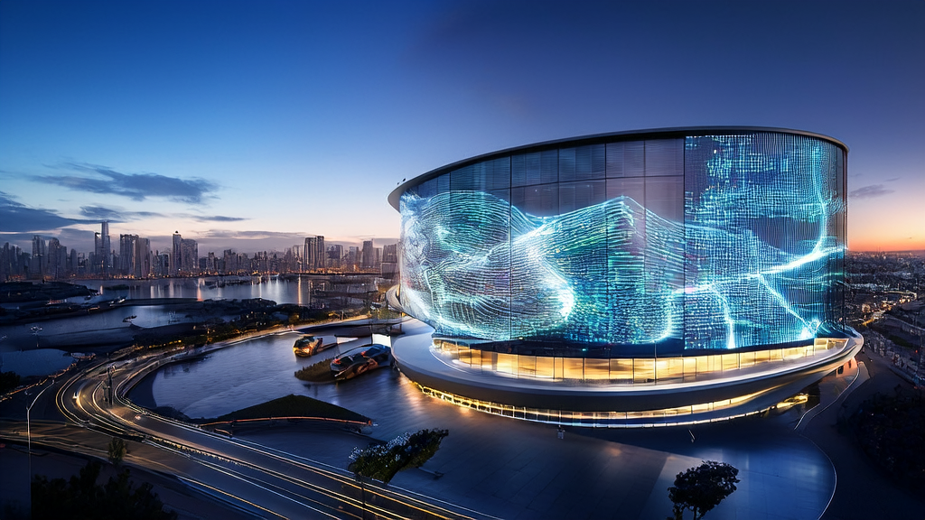 未来城市中的科技公司展示AI驱动的客户获取解决方案