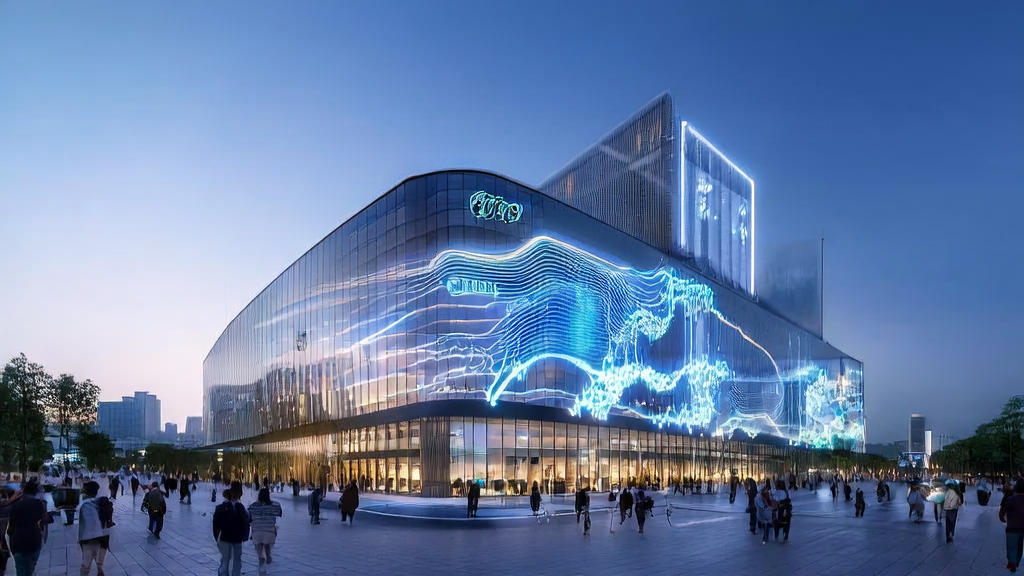 未来城市的智能办公楼展示了AI驱动的客户获取解决方案