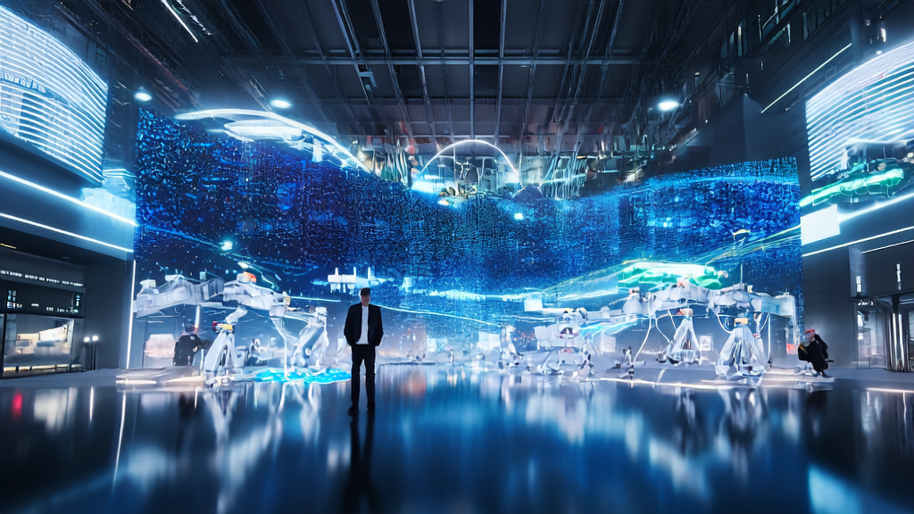 未来的电商中心，展示AI驱动的客户获取解决方案，提升销售业绩。