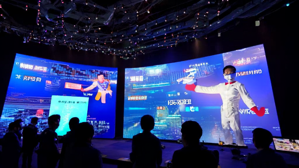 罗永浩数字人直播间的场景，展示AI驱动的客户获取解决方案