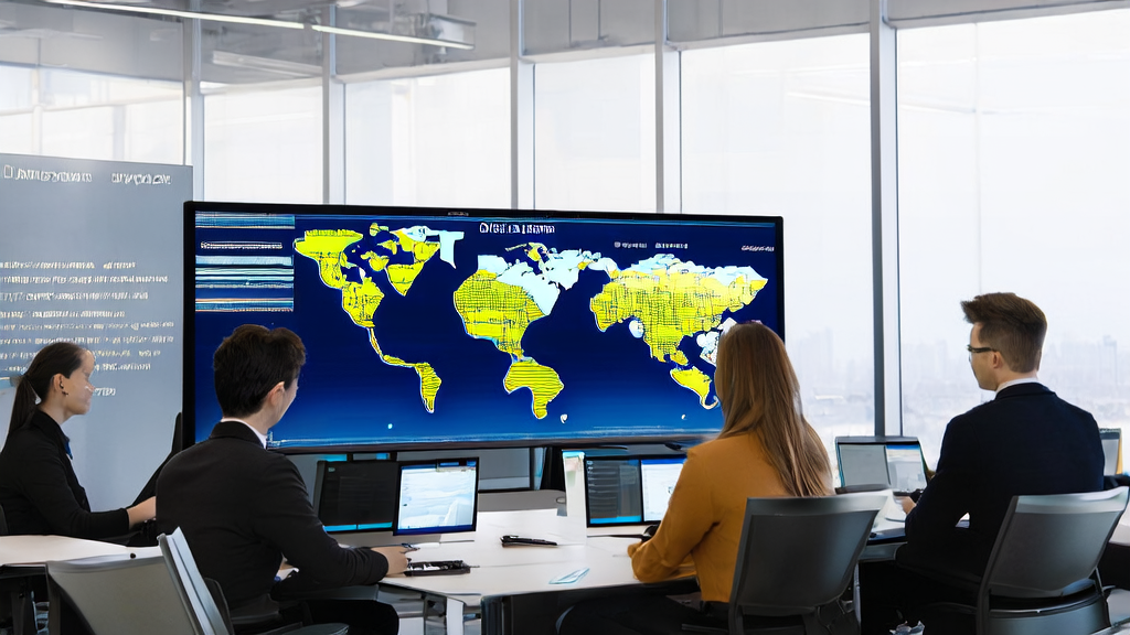 AI-driven customer acquisition solution: Employees using Microsoft Surface laptop to process customer data