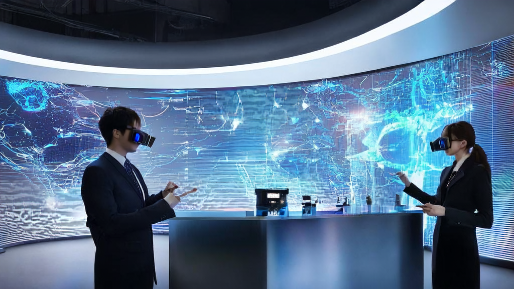 AI-driven customer acquisition solution showcase, tech workers using vLLM-Omni to process multi-modal data for precise customer acquisition