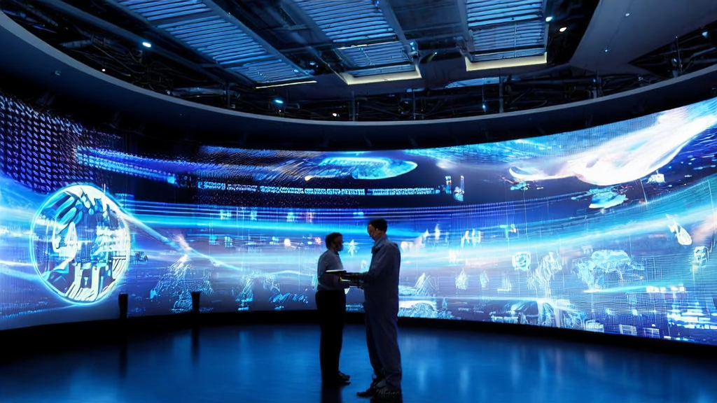 AI-driven customer acquisition solutions breakthrough, showcasing a modern data center collaborating with Microsoft