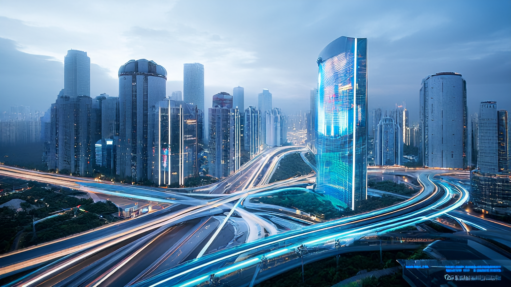 AI-driven customer acquisition solutions showcased in a futuristic city with Gaode Map 2025