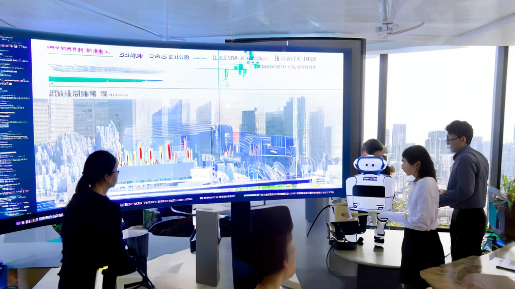 Showcasing AI-driven high-conversion email strategy in a modern office setting