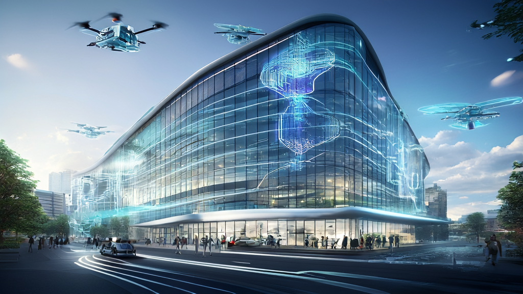 AI智能获客系统优化跨境电商销售，展示未来城市中的技术和商业创新