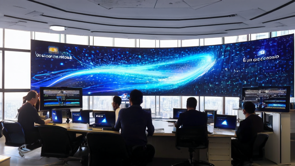 通过AI优化邮件营销提高回复率的现代化办公室场景