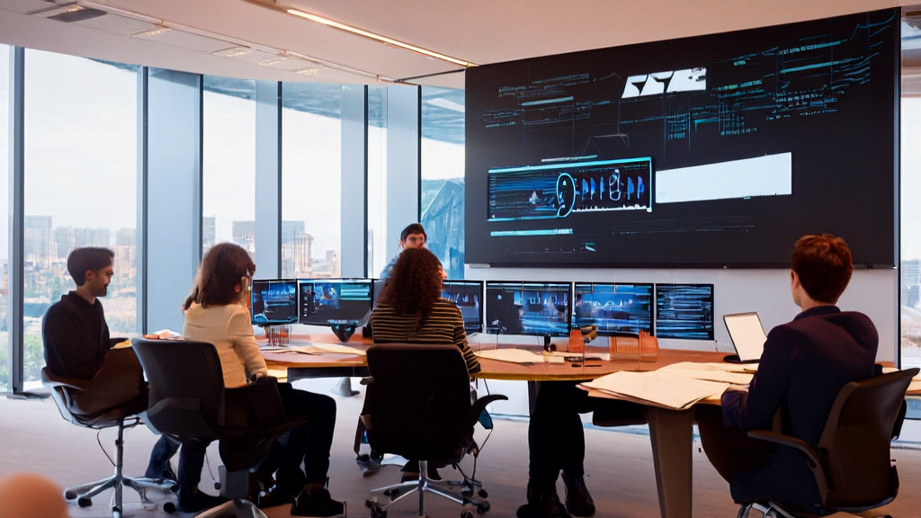 Sunlight fills a modern office where team members are working on AI-driven customer data cleaning