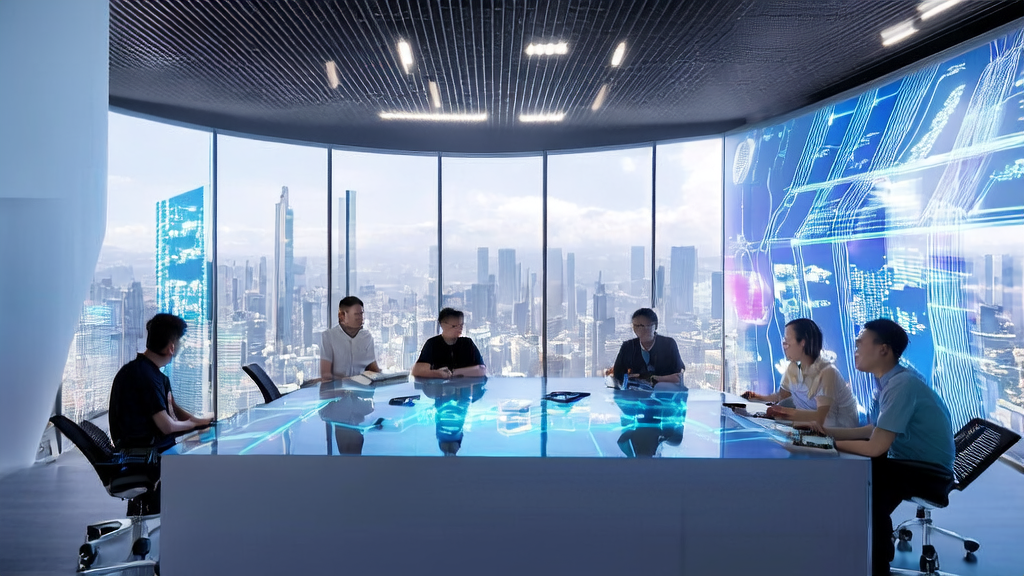 In a modern office bathed in sunlight, young developers are using AI-driven customer data collection and algorithm-based data cleaning services for multi-agent collaborative development.