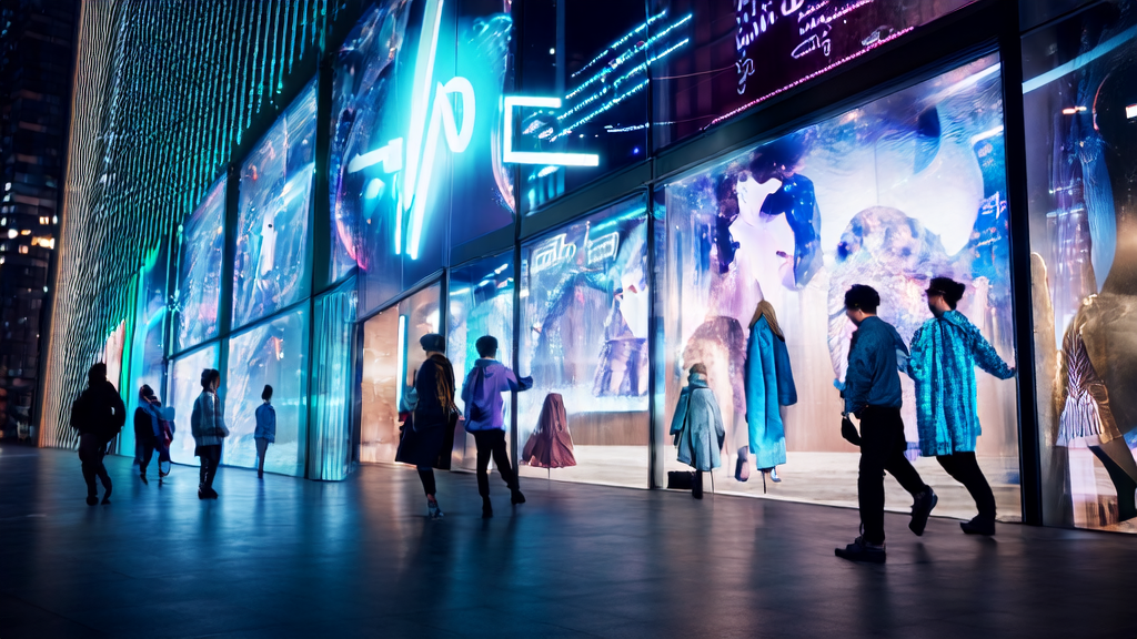 AI-driven customer data collection and virtual try-on experience, showcasing the future of shopping and technological innovation