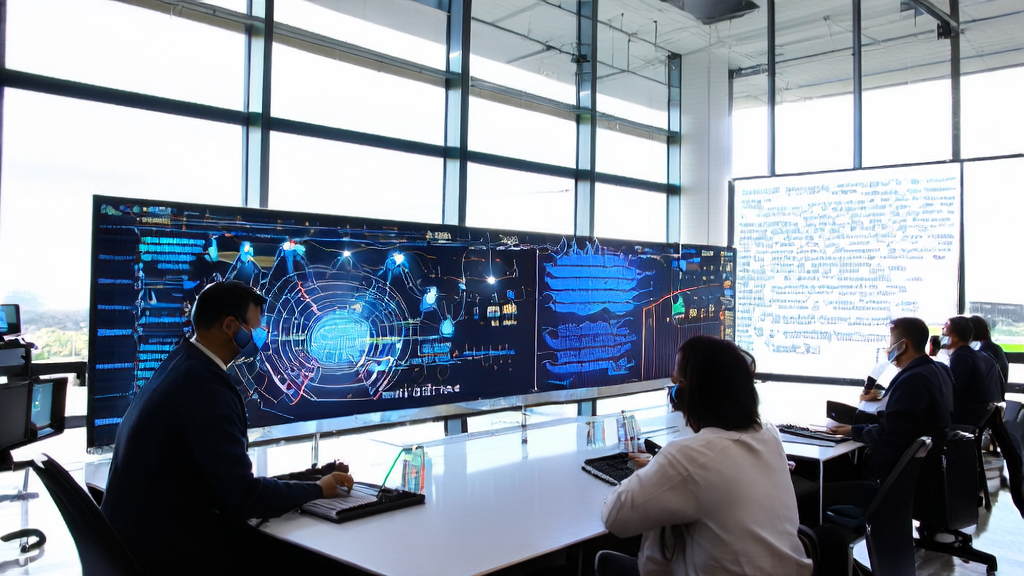 In a modern office bathed in sunlight, engineers are using AI technology for customer data collection and cleaning